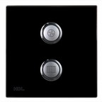 2-клавишная кнопочная Smart панель, LED индикация, EU стандарт (без шинного соединителя HDL- MPPI.48)